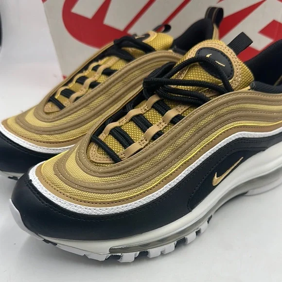 Nike Air Max 97 GS 'Metallic Gold Black' CZ9197-700 Boys Size 6Y